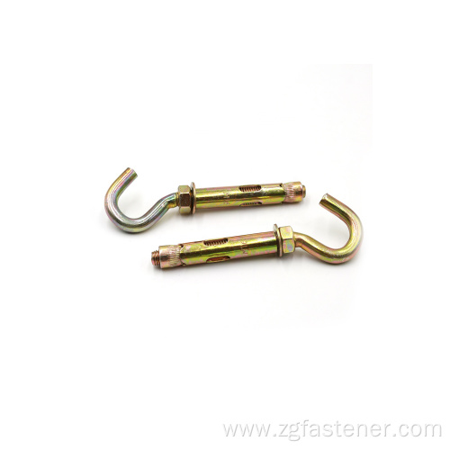 Yellow zinc hook bolt sleeve anchors Hexagonal Bolt Sleeve Anchor